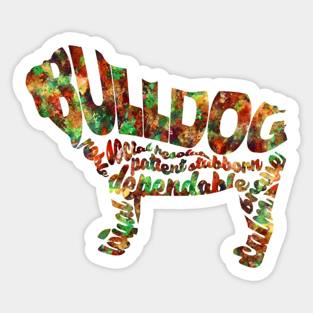 English Bulldog Sticker by inspirowl